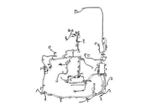 Ford oem engine wiring harness 9l9z14398ab image 1
