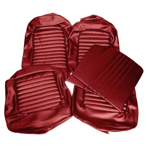 067769red mustang upholstery front bucket seats red standard interior coupe/conv