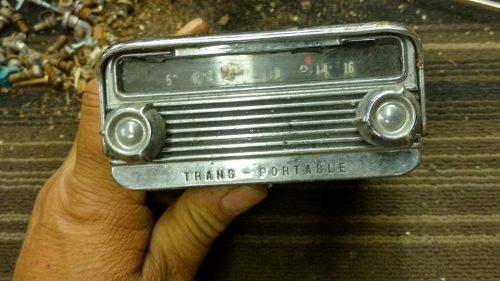 1958 oldsmobile trans portable delco am radio with knobs 58  olds trans-portable