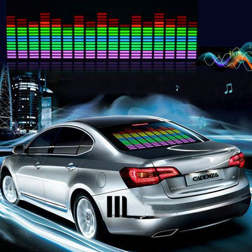 Zone tech sound music beat activated car stickers equalizer glow colored led
