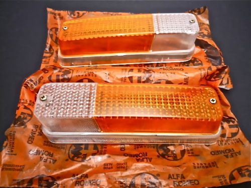 Alfa romeo giulia nuova 74-77 alfetta 72-77 fr. turn signal lenses nos amber/cl.