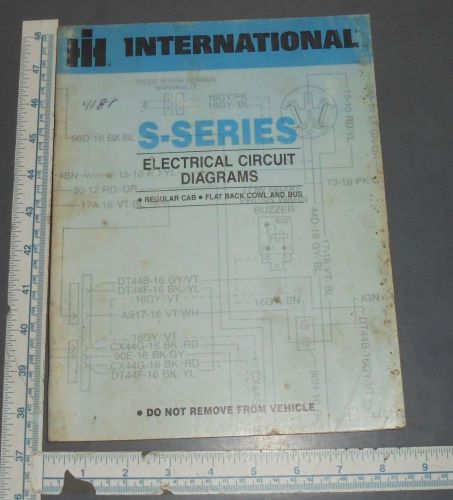 International ih s series truck electrical circuit diagram owners manual lot