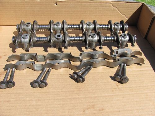 Ford fe 352 360 390 428 rocker shaft assemblies,mounting bolts &amp; drip rails f100