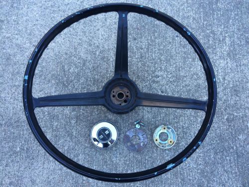 67 68 original no cracks camaro steering wheel with horn button &amp; rings