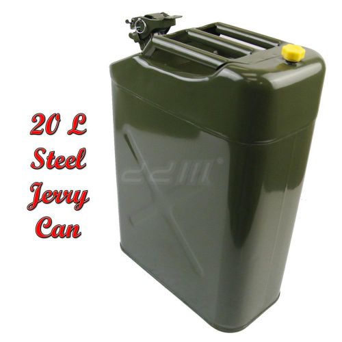 Nato style 20l steel jerry can w flexible spout army military fuel/petrol tank
