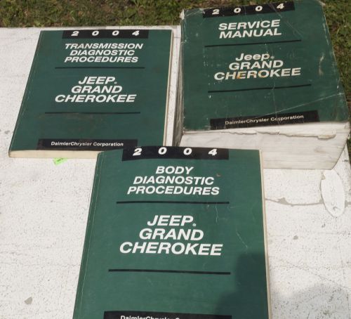 2004 jeep grand cherokee factory service shop manual + diagnostics 3-volume set