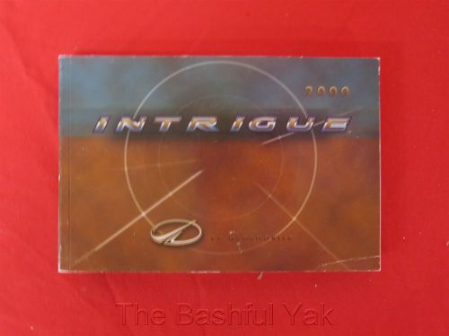 00 2000 oldsmobile intrigue owners manual