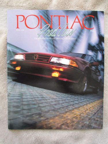 1988 pontiac road cars full line sales brochure 70 pages