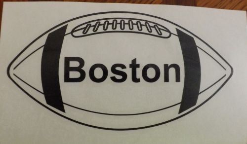 Vinyl football with name - vinyl sticker - 7 x 4 inches