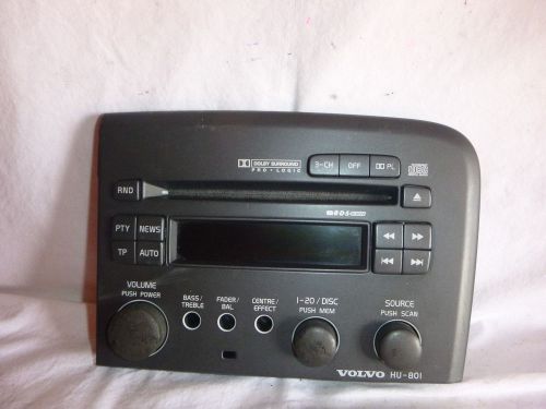 99-04 volvo hu-801 am fm radio 4 disc cd faceplate replacement fp11909