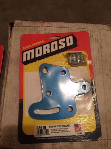 Mor63910 - vacuum pump mounting brackets blue anodized moroso 63910