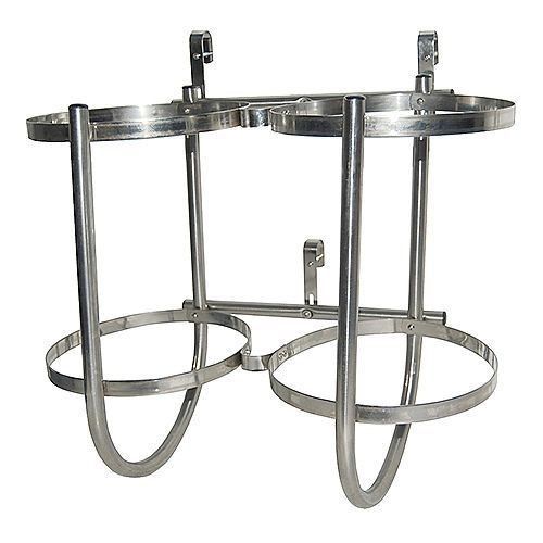 (2) stainless steel 2-fender racks - for 7&#034; to 9&#034; fender diameter  (double)
