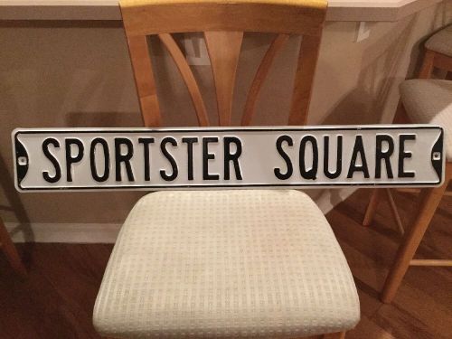 Sportster square street sign. metal heavy. 40&#034; long