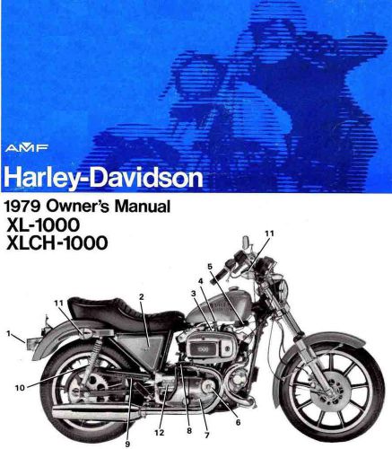 1979 harley-davidson xl-1000 &amp; xlch-1000 sportster owners manual-xlch1000-xl1000
