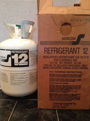 30 lb.tank nos factory sealed, sercon r-12 refrigerant
