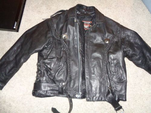 Interstate leather bikers jacket size 54 and xl chaps