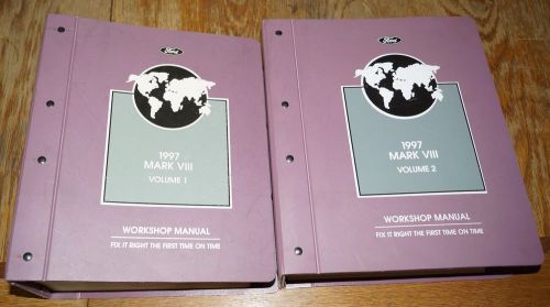 1997 lincoln mark viii 8 oem service shop manual 2-volume set repair books