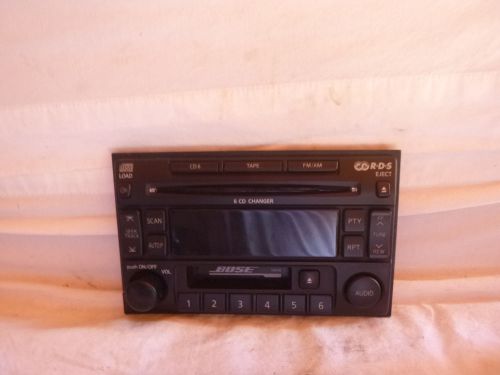 02-03 nissan pathfinder radio 6cd cassette bose face plate pn-2439n ch6306