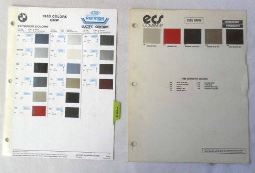 1985 bmw dupont and r-m ecs   color paint chip chart all models original