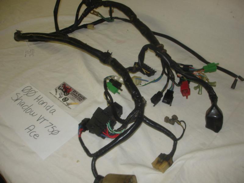 00 honda shadow vt-750 ace main wiring harness with sensors. good used oem