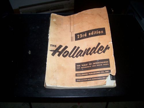 1941/48 chevorlet  23 edition hollander interchange car and truck parts bible
