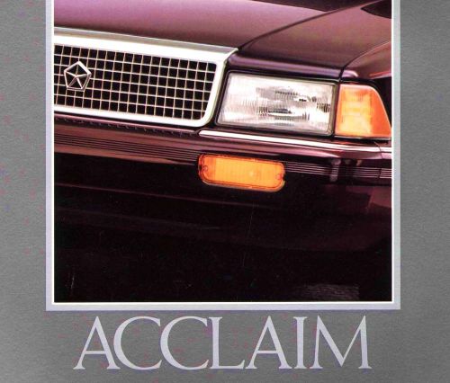 1992 plymouth acclaim brochure -plymouth acclaim