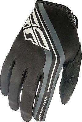 Fly windproof lite mx atv gloves / black - x-large (11)