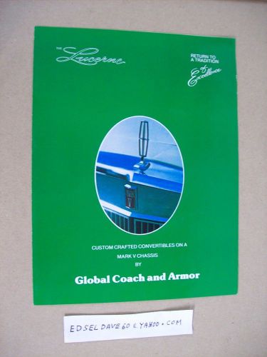 1979  lincoln mk v  convertible - global coach   brochure