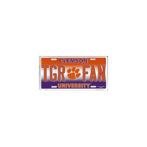 Clemson university tgr fan metal license plate - 2750