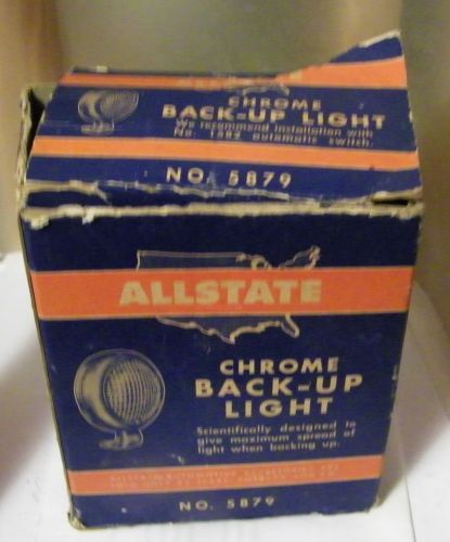 Vintage back up light=nos-allstate chrome sears /box never used car parts lamps