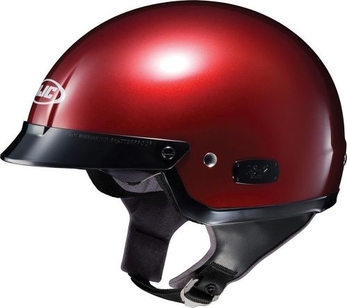 Hjc is-2 - open-face half-shell motorcycle helmet - wine