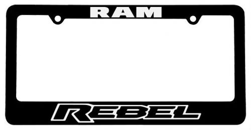 Brand new black dodge ram rebel license plate frame! oem! made in the usa!