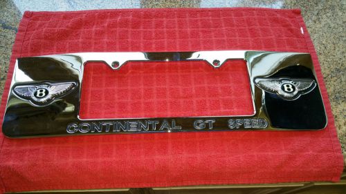 Bentley continental gt licence plate cover / brand new / heavy chrome plate.