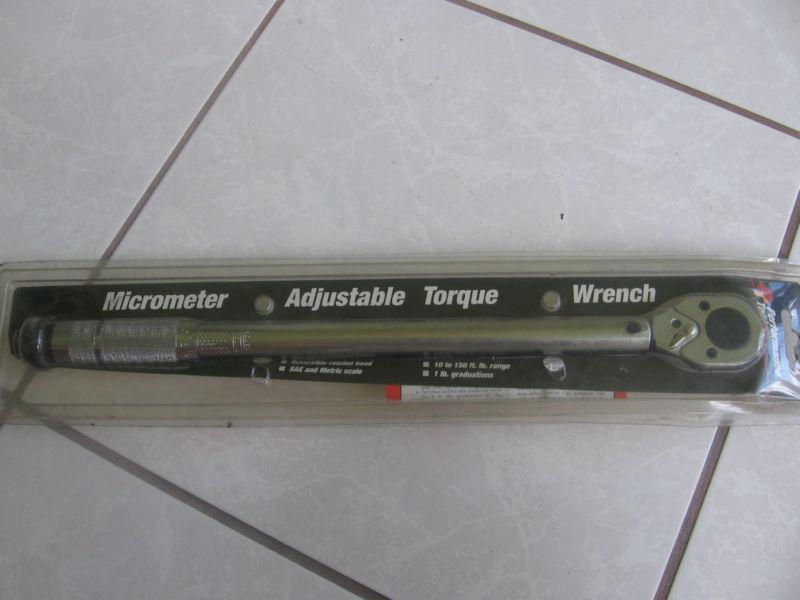  performance tool 1/2" micrometer adjustable torque wrench 