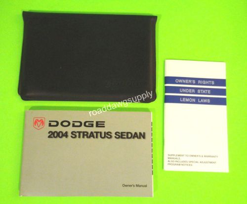 2004 dodge stratus sedan owners manual owner&#039;s guide book se, sxt r/t, es