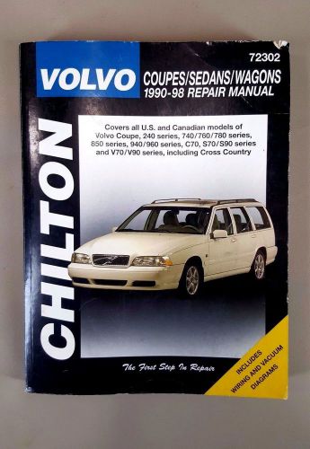 1990-1998 volvo chilton repair manual #72302 for coupes/sedans/wagons