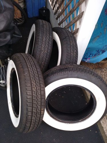 Four 600r x 16 wide white wall radials  (195/80r 16)