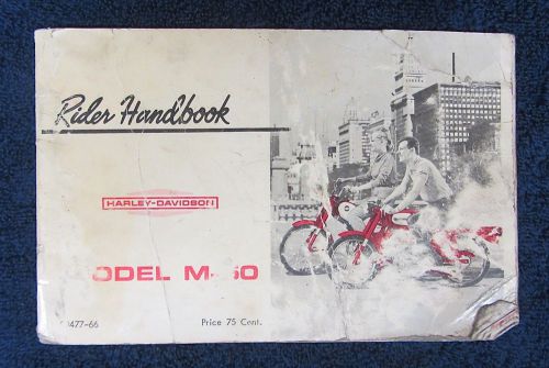 Vintage 1965 harley davidson model 50 rider handbook motorcycle operators manual