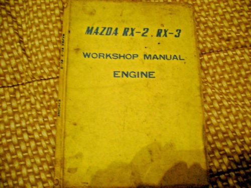 1971 mazda factory rx-2 rx-3 work shop repair engine manual