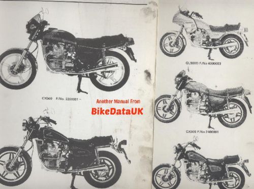 Genuine honda cx500 (1978-1984) factory work shop manual repair book gl cx 500 c