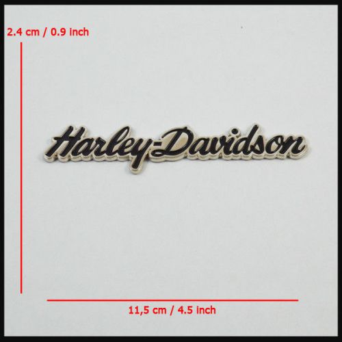 Part for harley davidson curly letter 3d metal chrome tank fender emblem