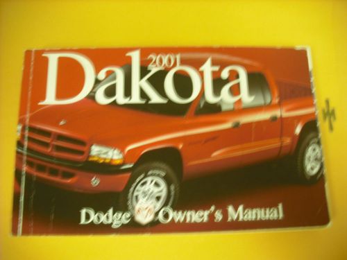 2001 dodge dakota    owners manual