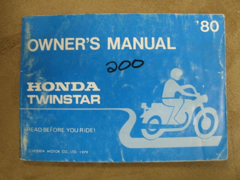 Rare oem factory 1980 honda twinstar 200 cm200t owners manual good condition