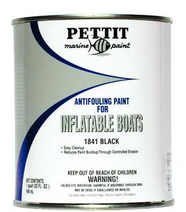 Pettit inflatable boat antifouling paint black 1 quart boat marine