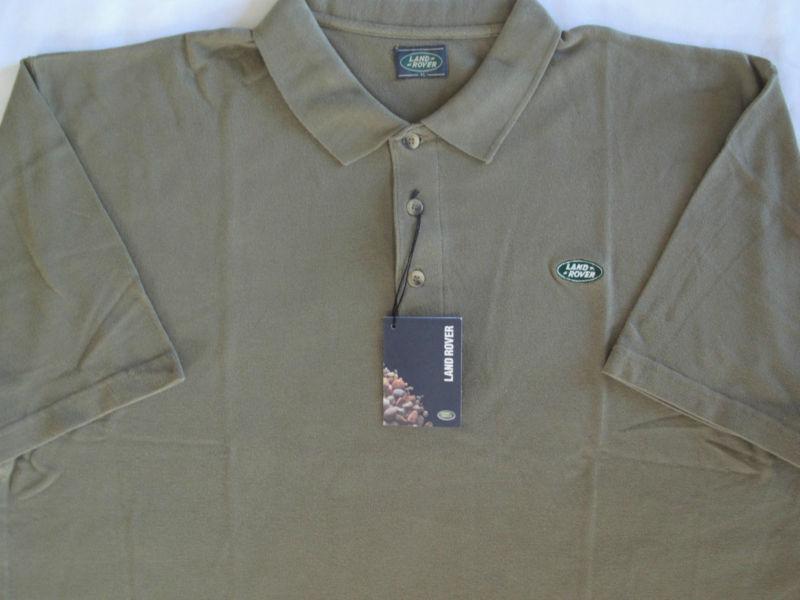 Nwt land rover adventure outfitters khaki men's polo shirt size: xl gift 
