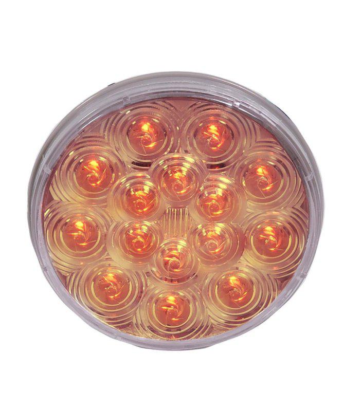 Two maxxima m42322ycl 4" amber led clear lens turn lamp