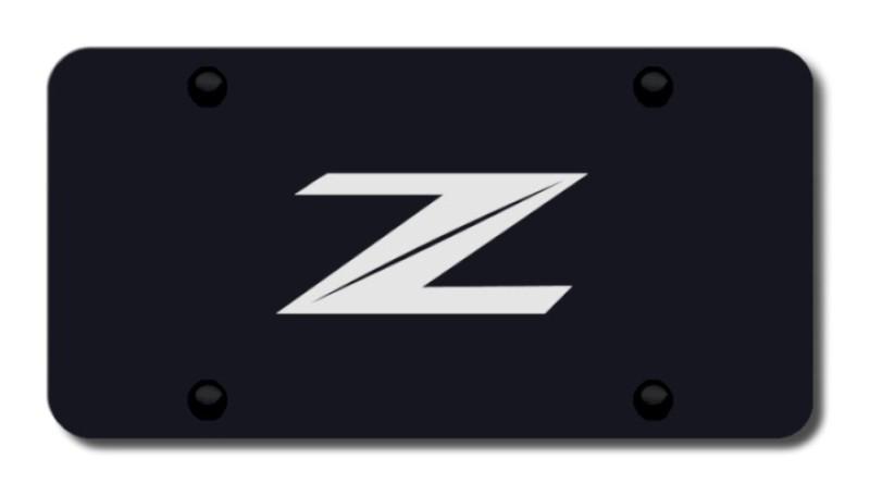 Nissan z (new) laser etched black license plate made in usa genuine
