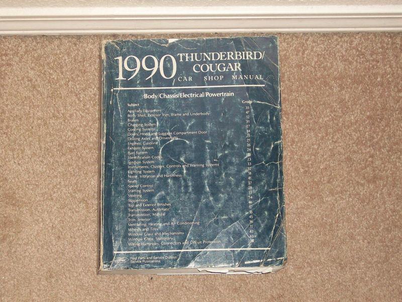 1990 fordthunderbird\mercury cougar factory issue repair manual