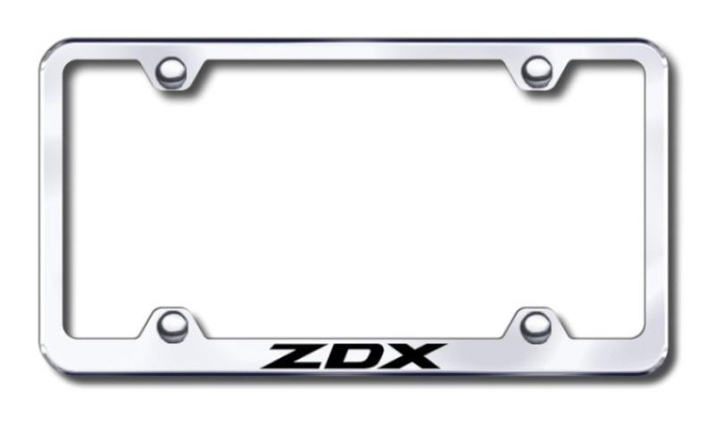 Acura zdx wide body engraved chrome license plate frame -metal lfw.zdx.ec made