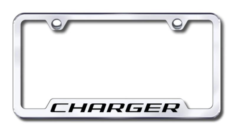 Chrysler charger  engraved chrome cut-out license plate frame made in usa genui